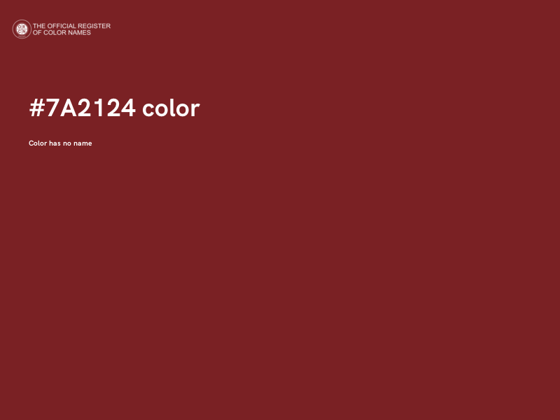 #7A2124 color image
