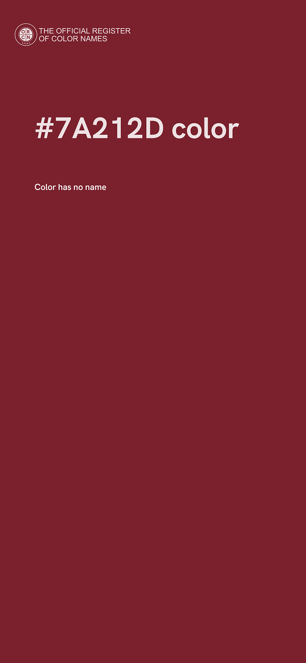 #7A212D color image