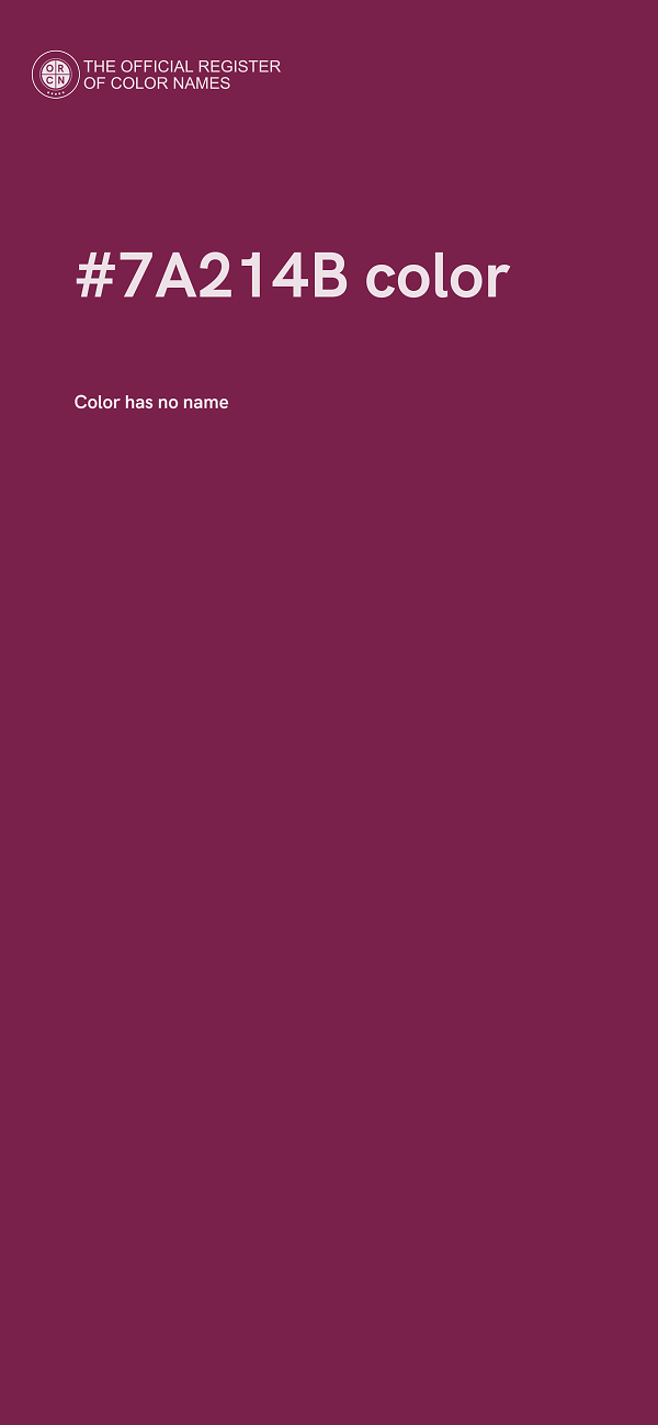 #7A214B color image