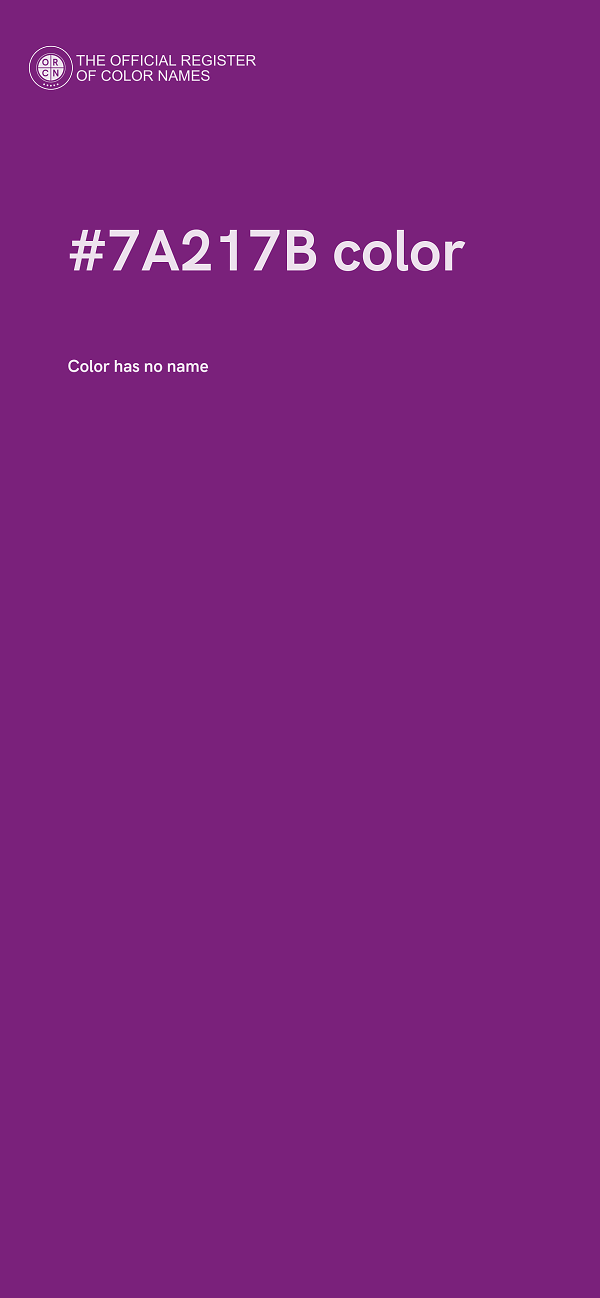 #7A217B color image