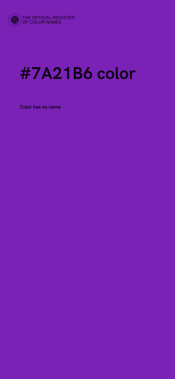 #7A21B6 color image