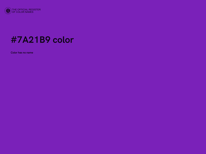 #7A21B9 color image