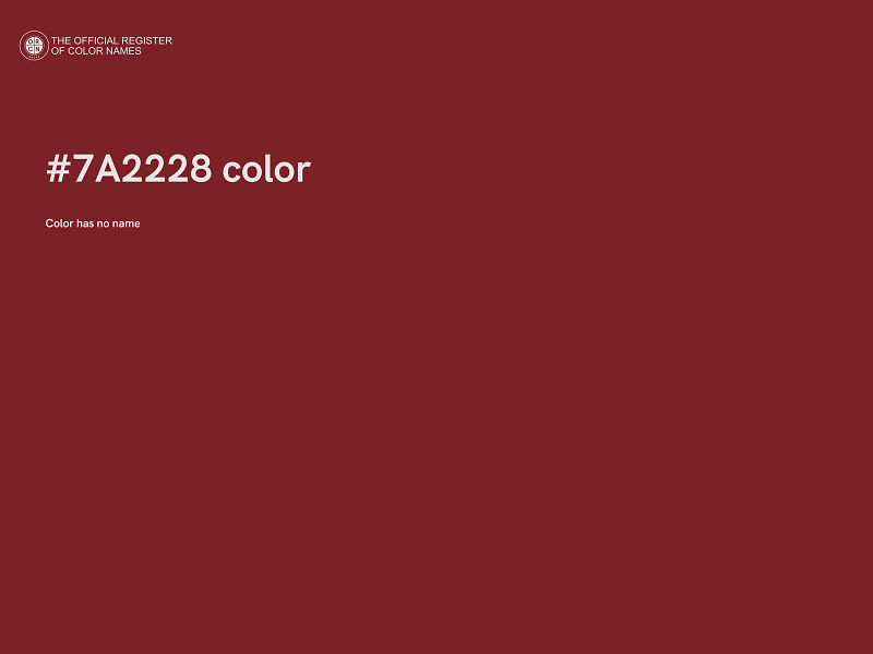 #7A2228 color image