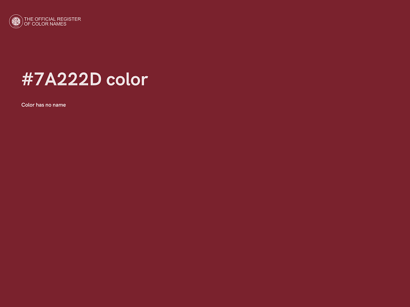 #7A222D color image