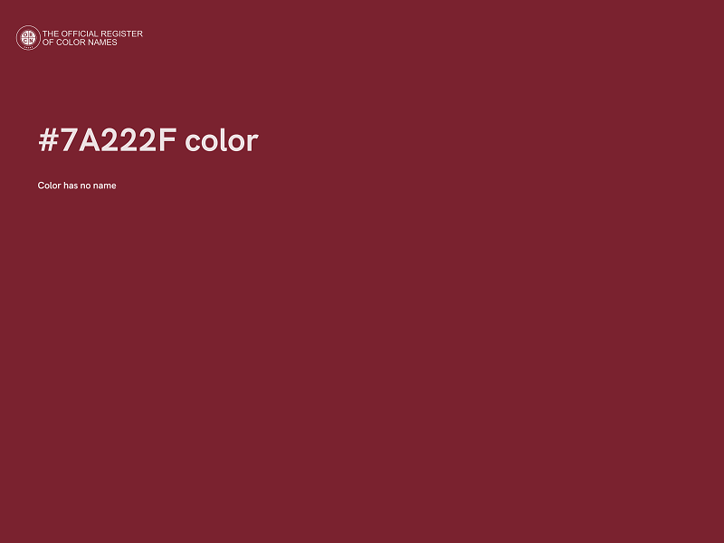 #7A222F color image