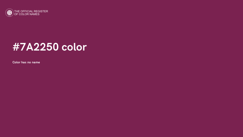 #7A2250 color image