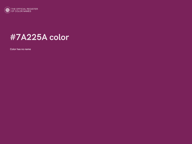 #7A225A color image