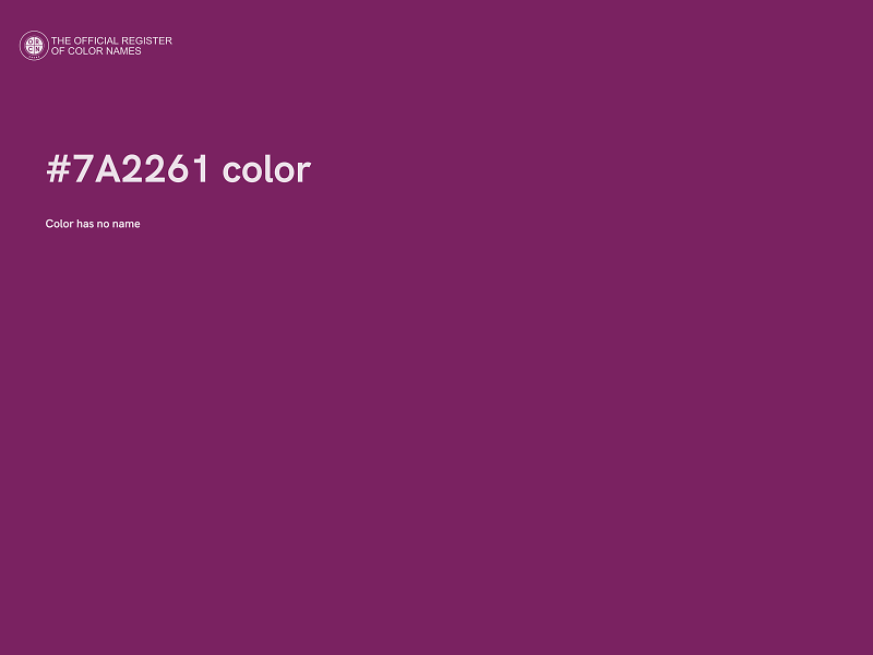 #7A2261 color image