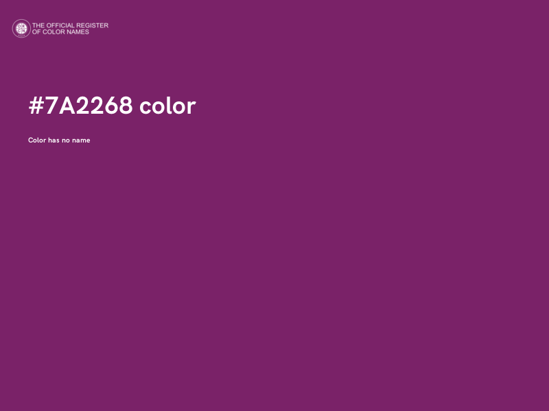 #7A2268 color image