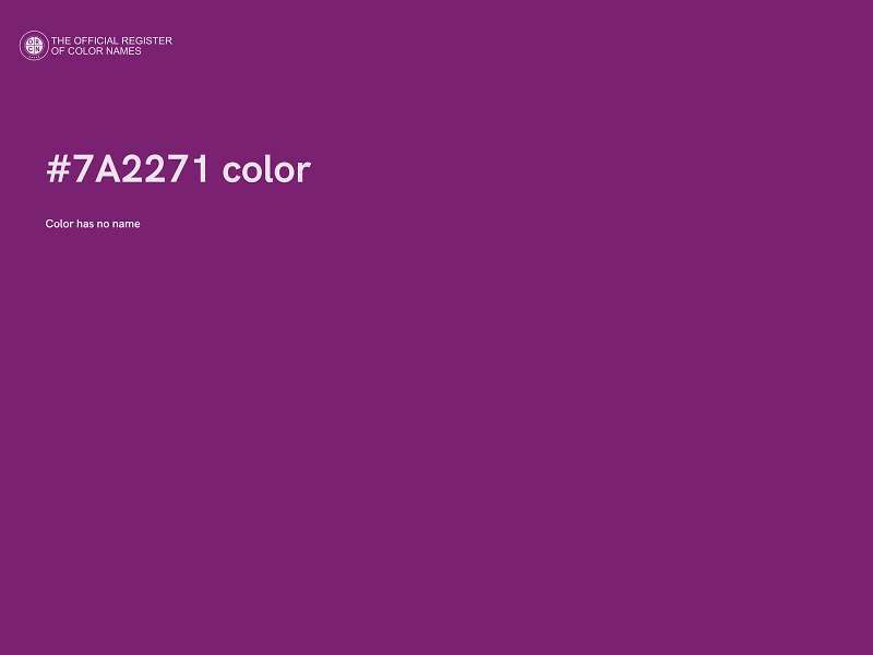 #7A2271 color image