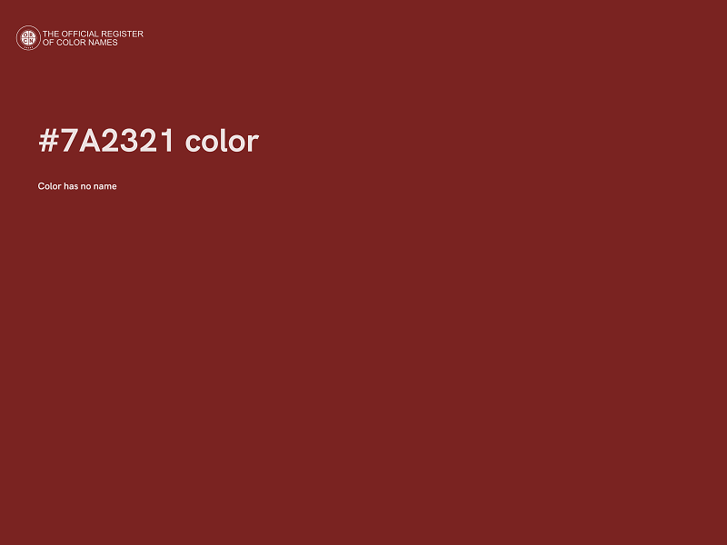 #7A2321 color image
