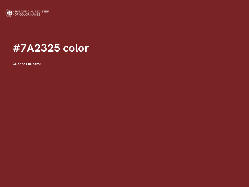 #7A2325 color image