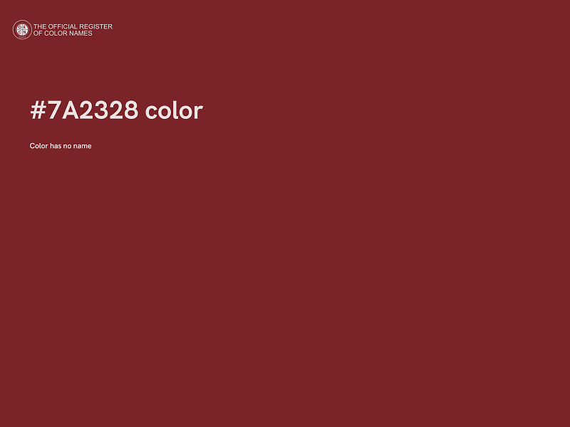 #7A2328 color image