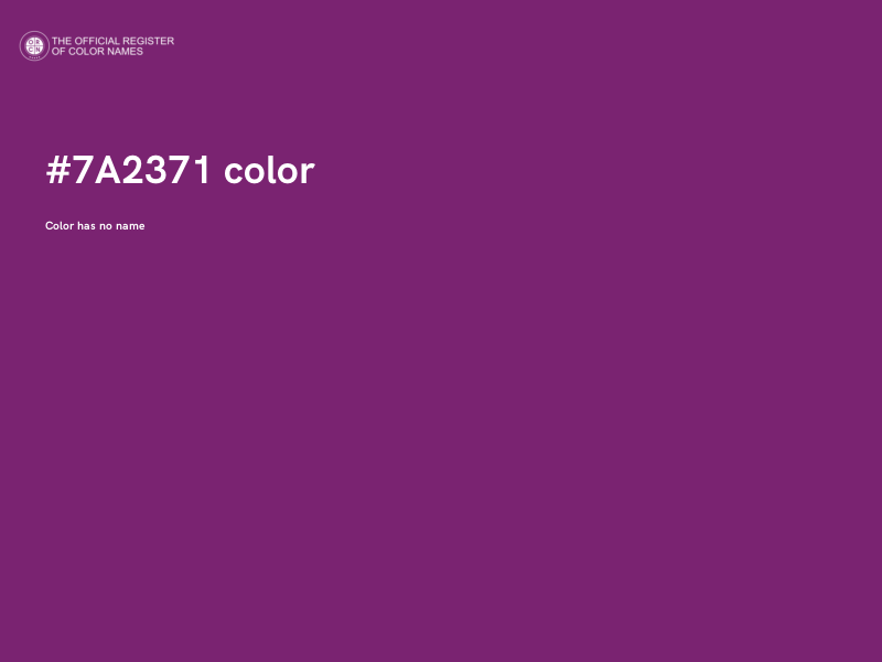 #7A2371 color image