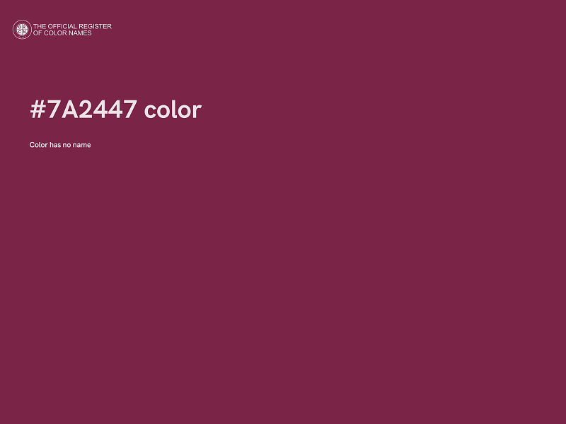 #7A2447 color image