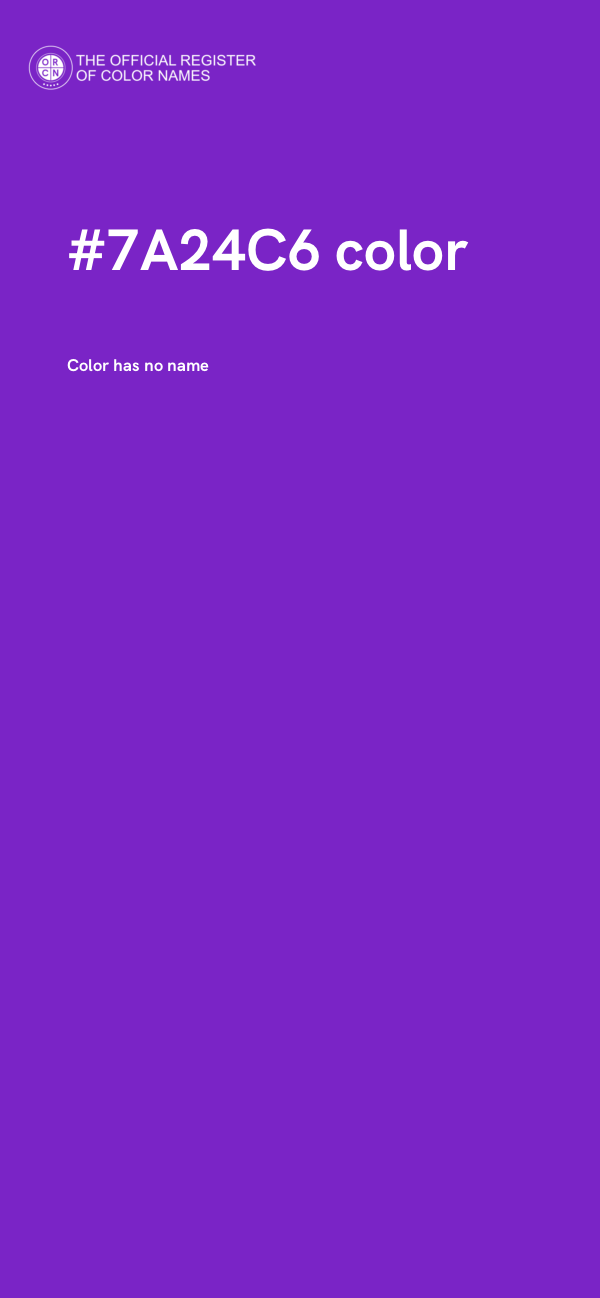 #7A24C6 color image