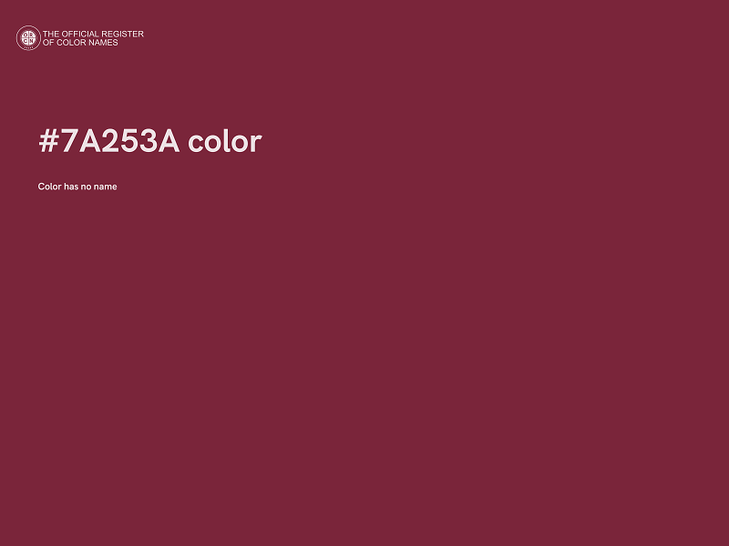 #7A253A color image