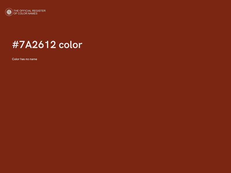 #7A2612 color image