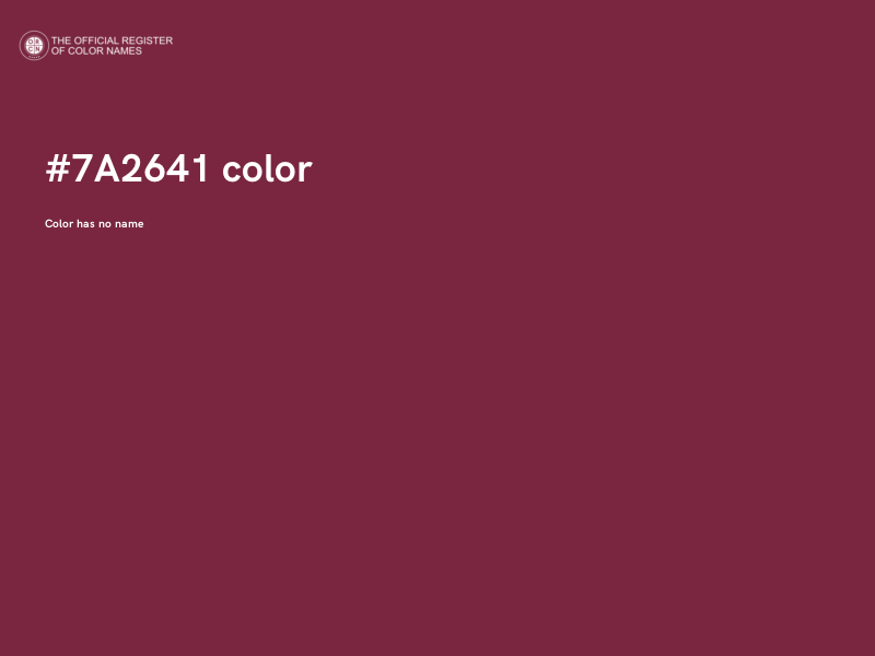 #7A2641 color image