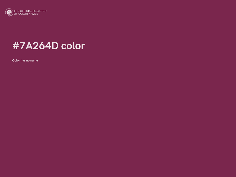 #7A264D color image