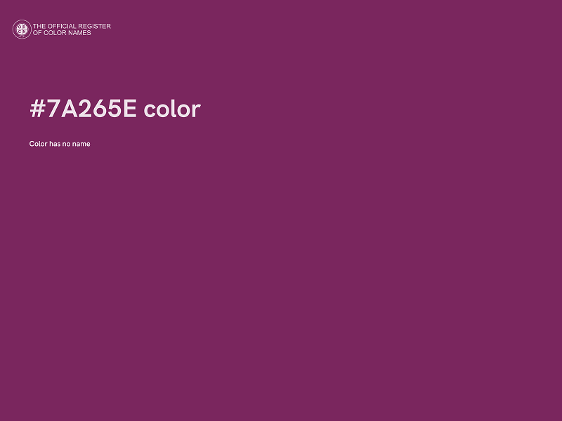 #7A265E color image