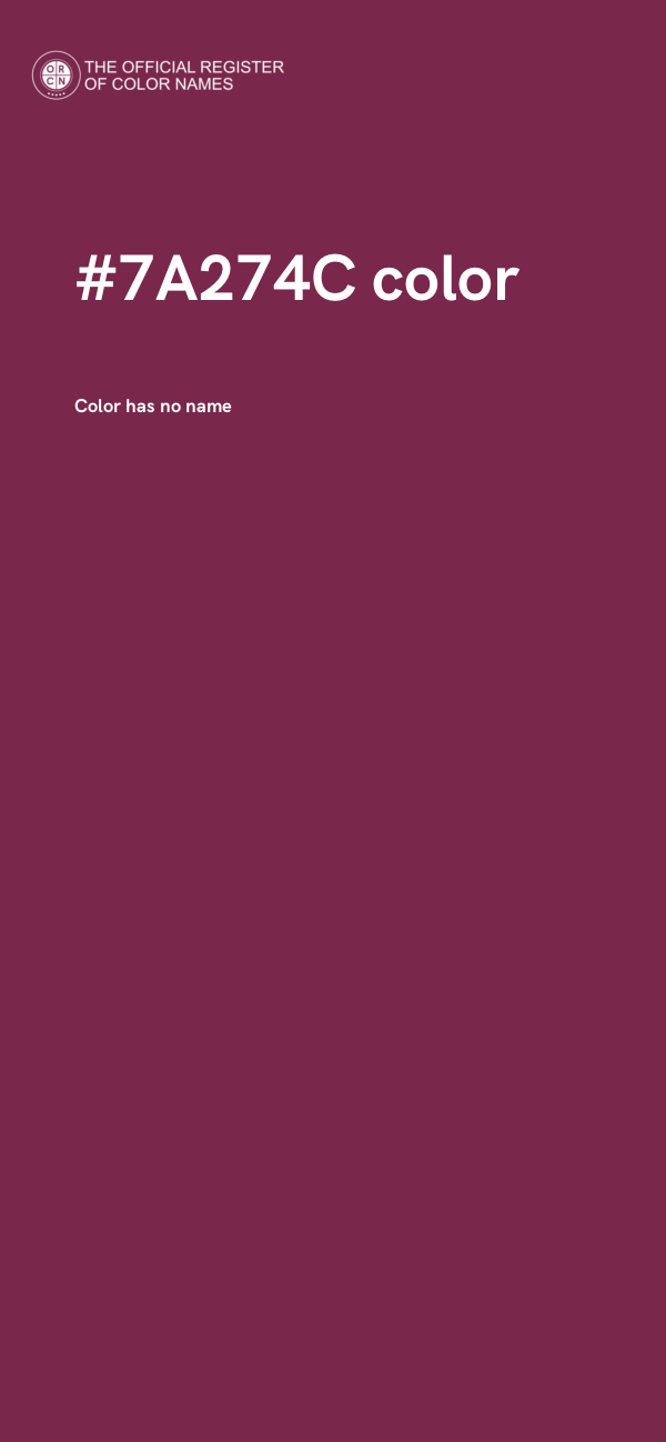 #7A274C color image