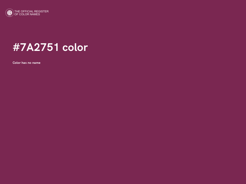 #7A2751 color image