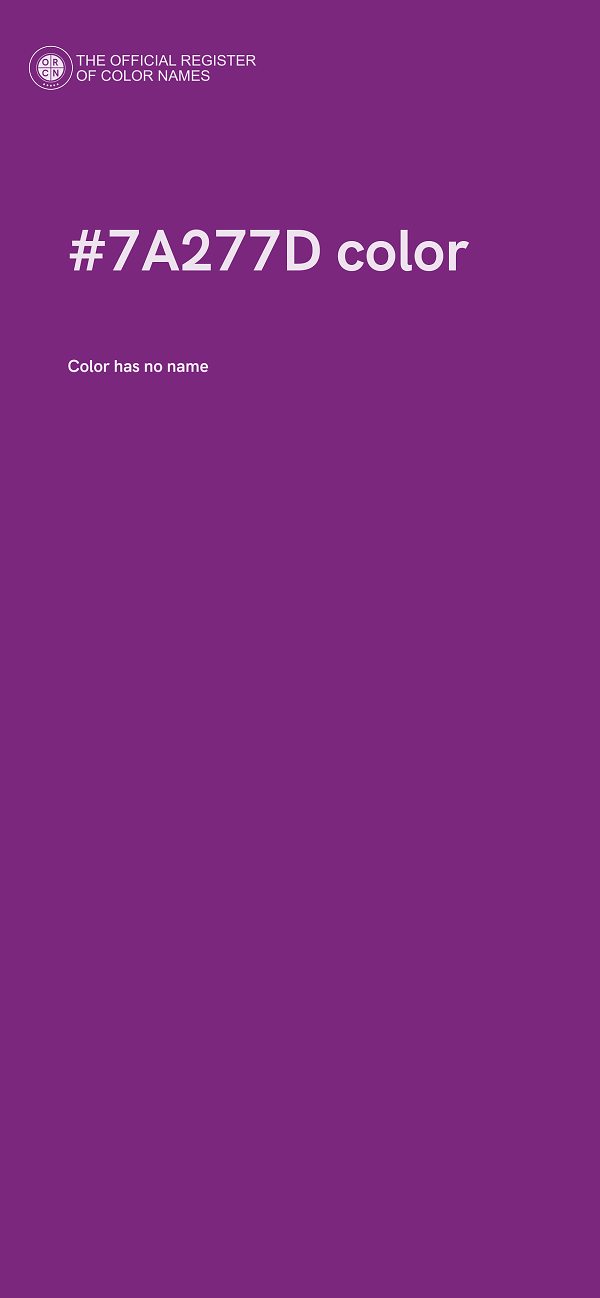 #7A277D color image