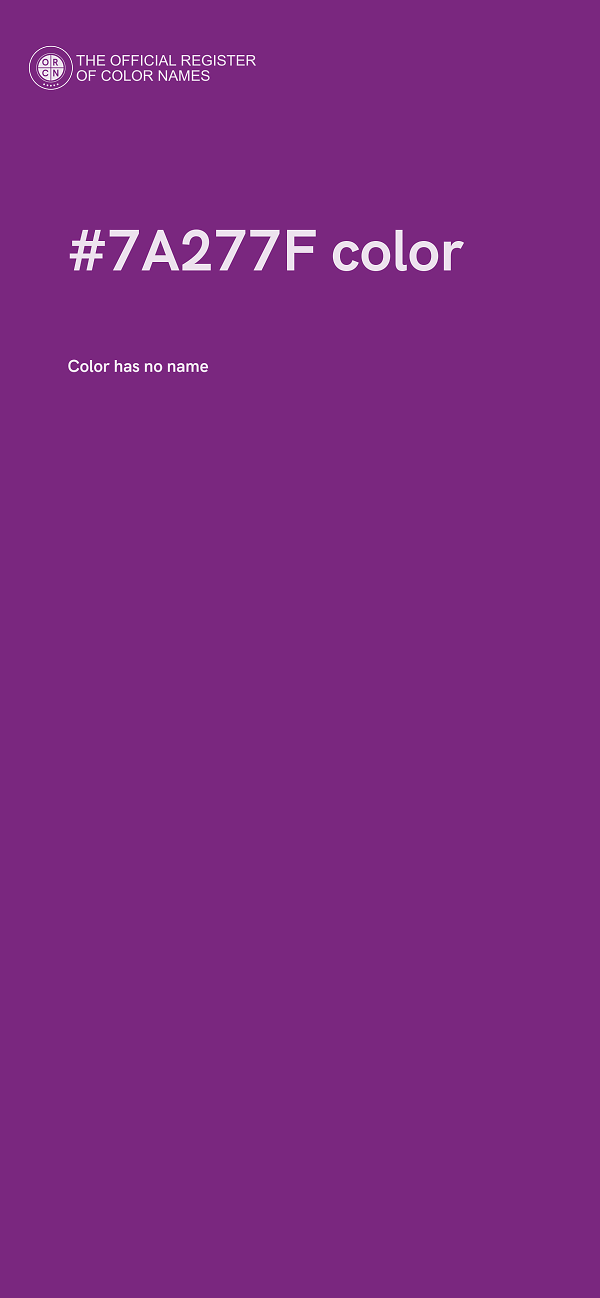 #7A277F color image