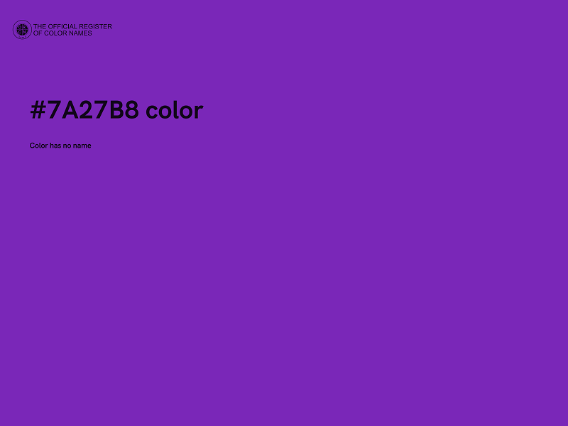 #7A27B8 color image