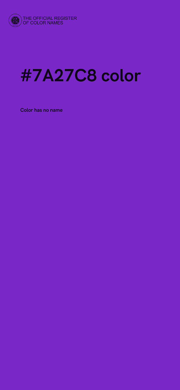 #7A27C8 color image