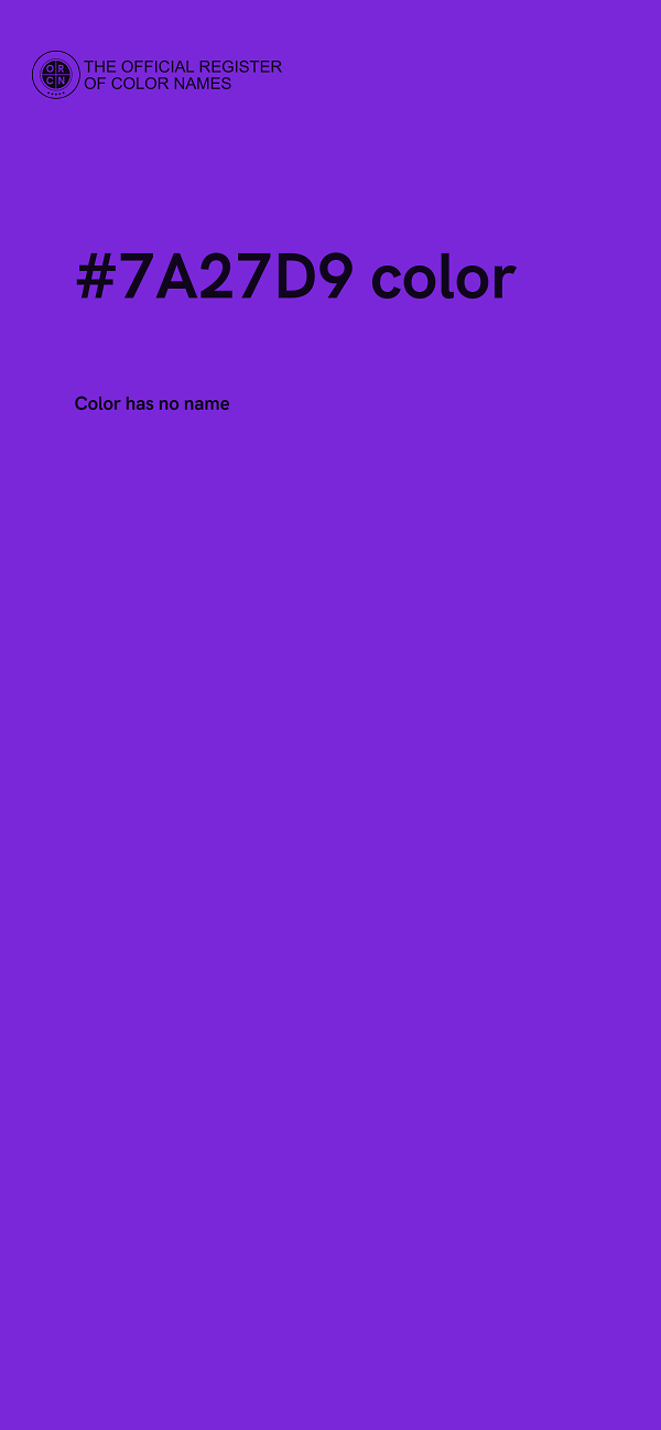 #7A27D9 color image