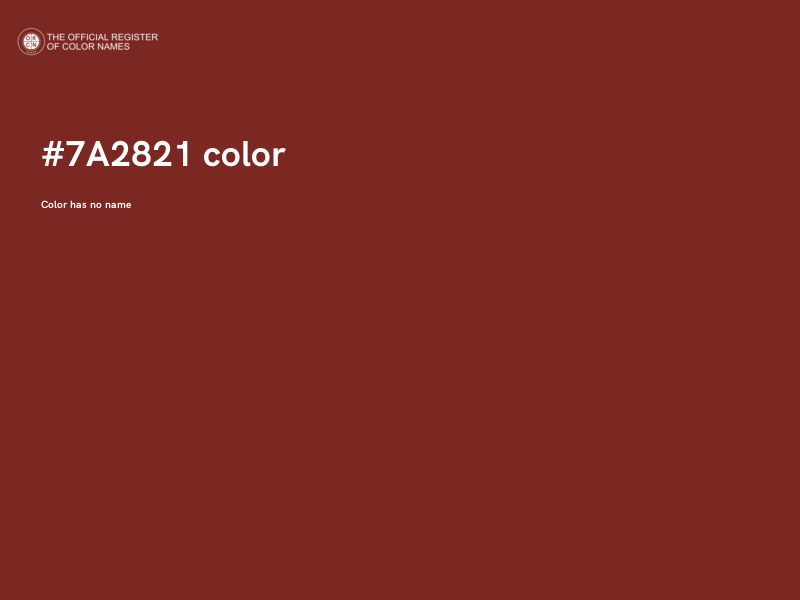 #7A2821 color image