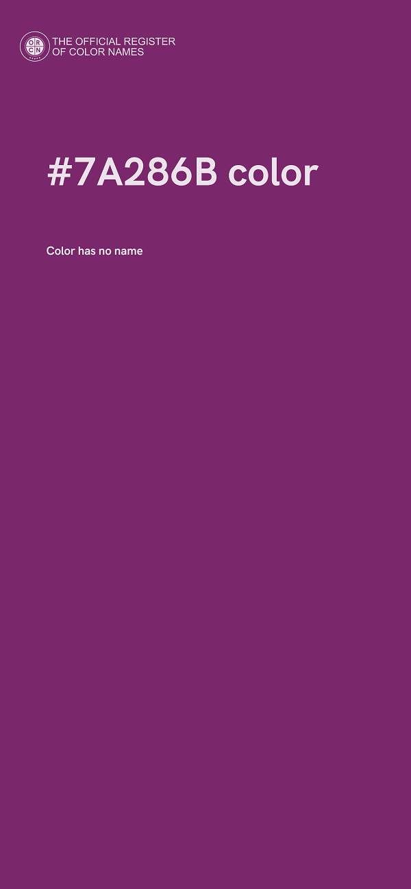 #7A286B color image