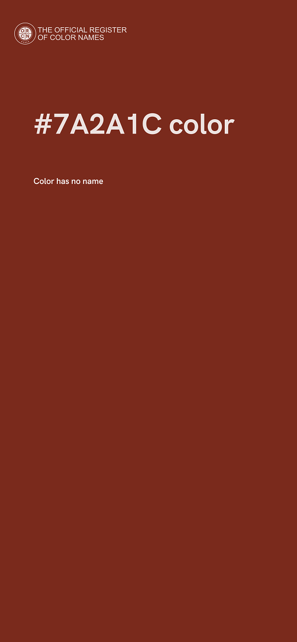 #7A2A1C color image