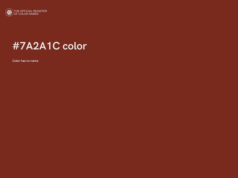 #7A2A1C color image