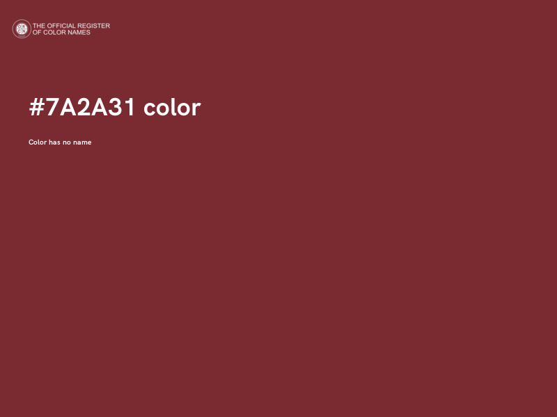 #7A2A31 color image