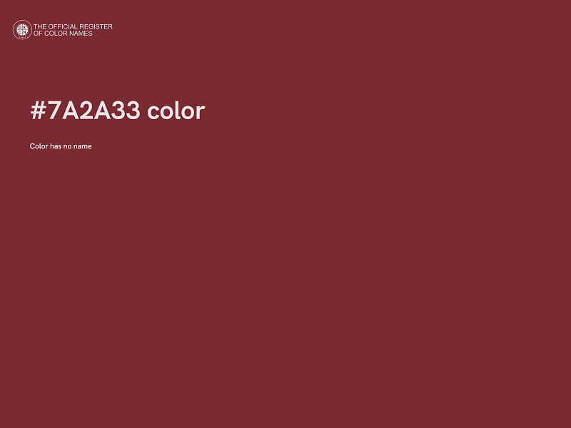 #7A2A33 color image