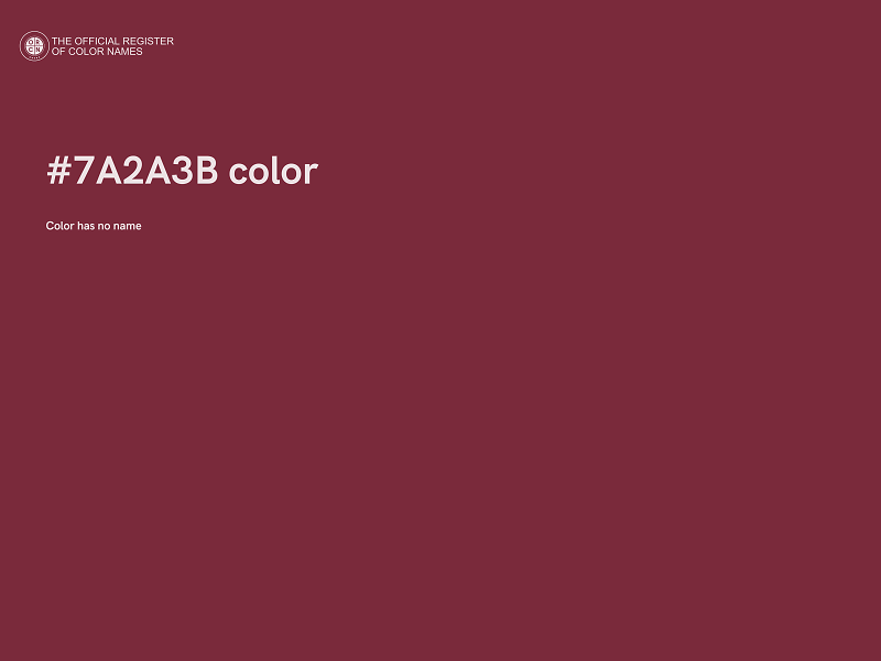 #7A2A3B color image