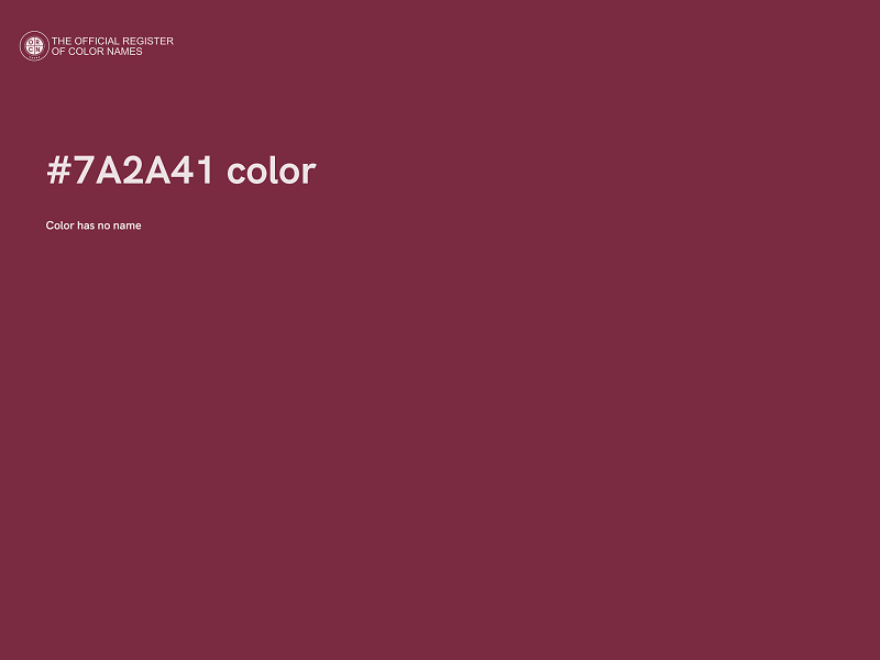#7A2A41 color image