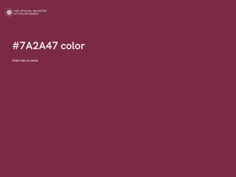 #7A2A47 color image