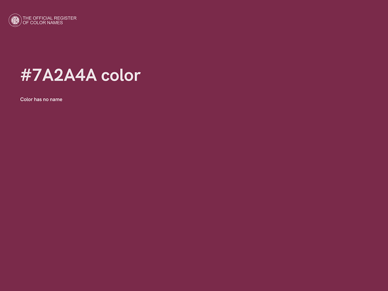 #7A2A4A color image