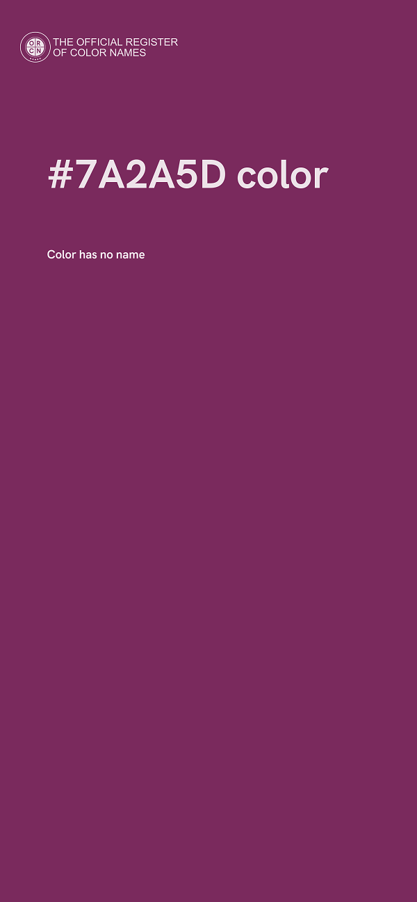 #7A2A5D color image