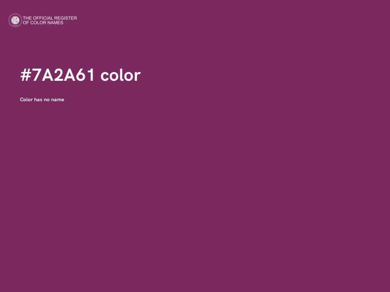 #7A2A61 color image