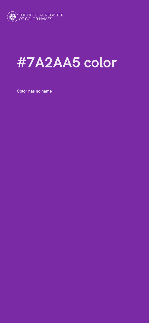 #7A2AA5 color image