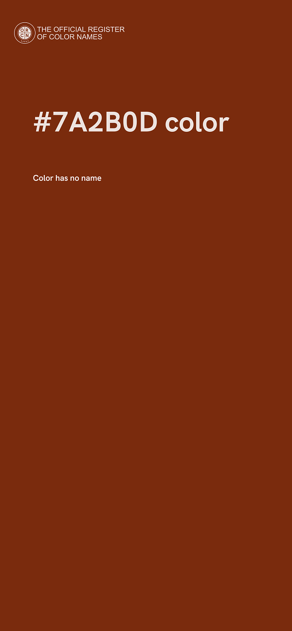 #7A2B0D color image