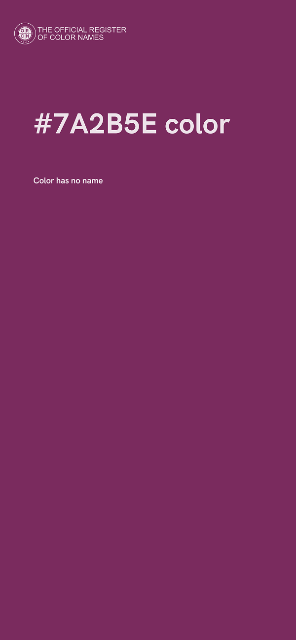 #7A2B5E color image