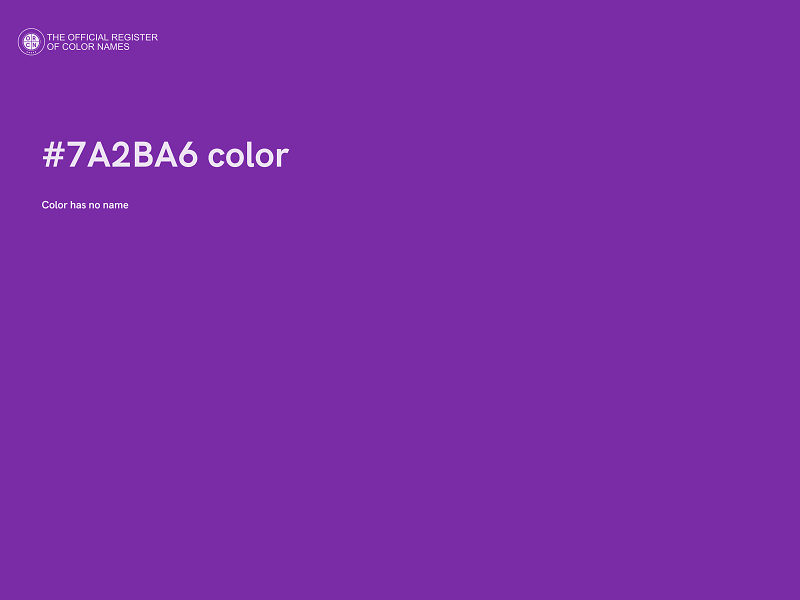 #7A2BA6 color image