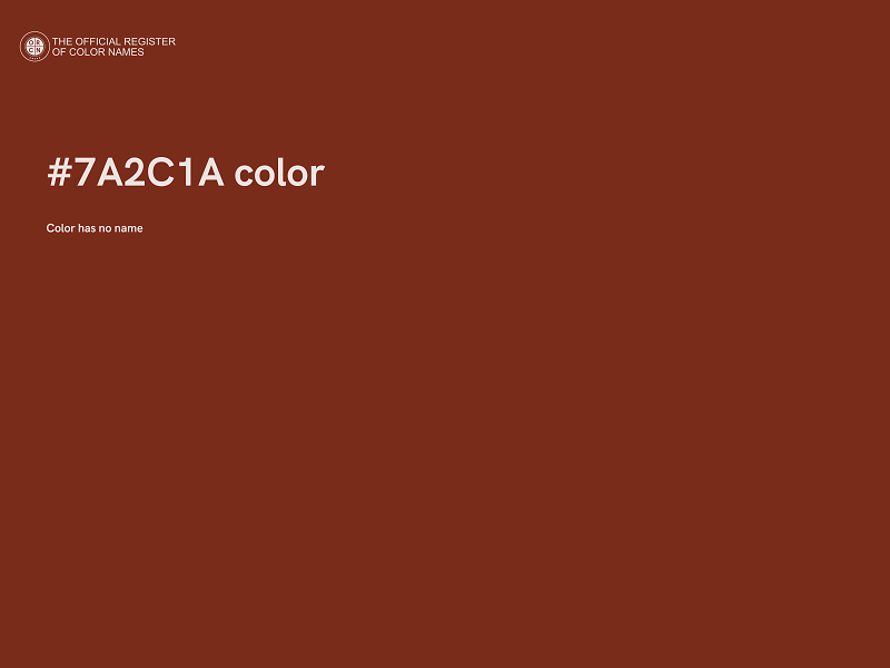 #7A2C1A color image