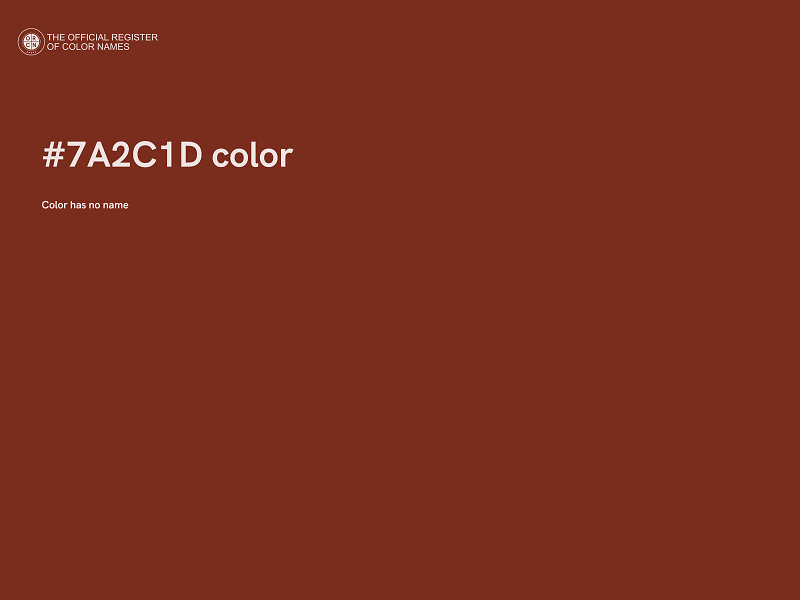 #7A2C1D color image